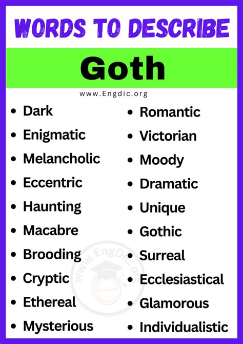 another word for gothic|adjectives for gothic.